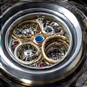 Close-up of a magnifying glass over a watch movement, representing authenticity check