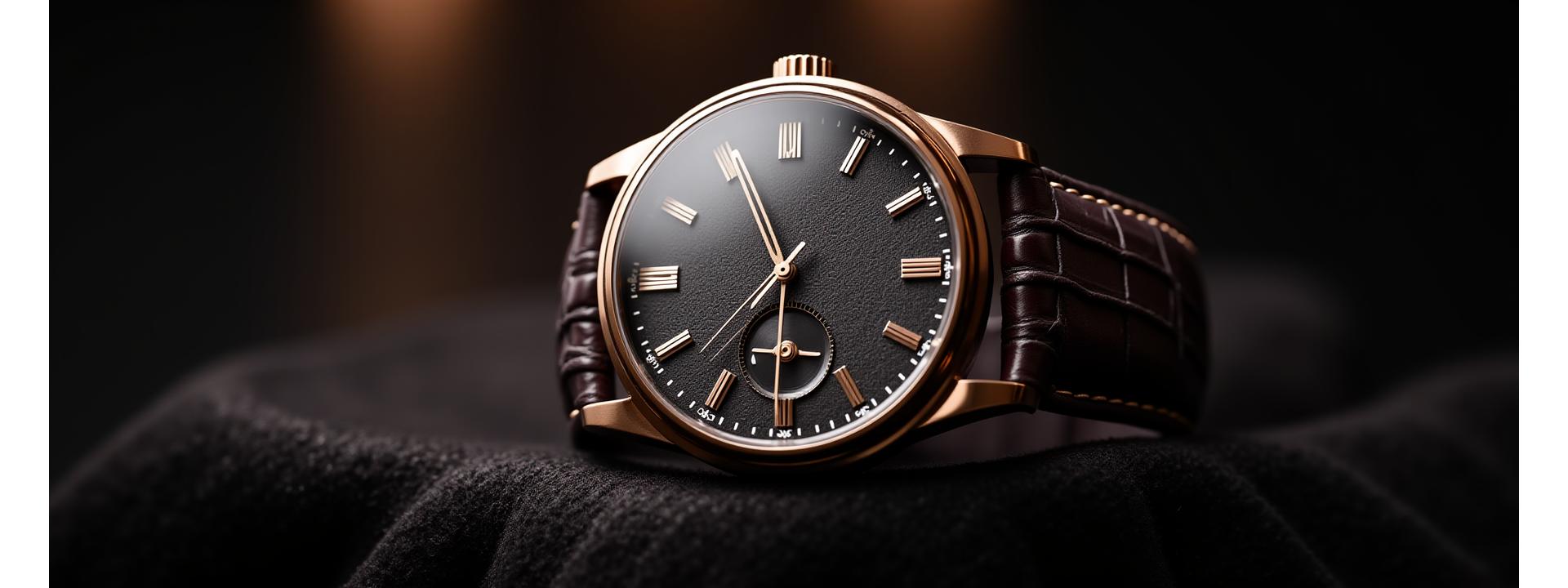 Close-up of a custom-designed luxury watch, showcasing intricate dial engraving and a unique material strap, reflecting personal expression.