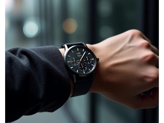 Sleek digital-hybrid smartwatch showing smart features alongside analog hands