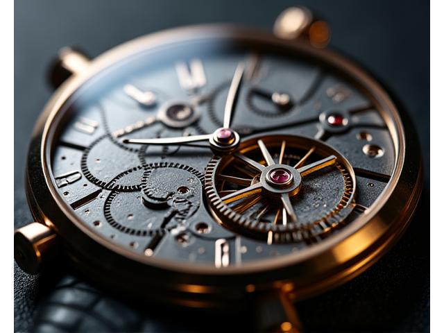 Close-up of a meticulously crafted mechanical watch movement with visible escapement