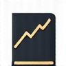 Icon of a financial graph document