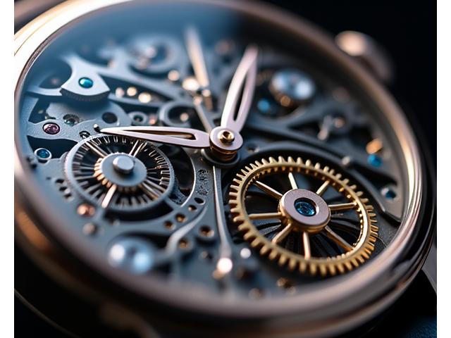 Close-up of a rare, intricately skeletonized watch movement, highlighting its complex craftsmanship and limited production.