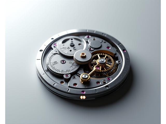 Diagram showing an automatic watch movement with a prominent oscillating rotor