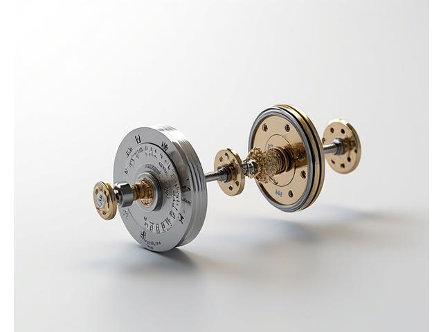 Illustration of a manual winding movement with visible crown and internal gears